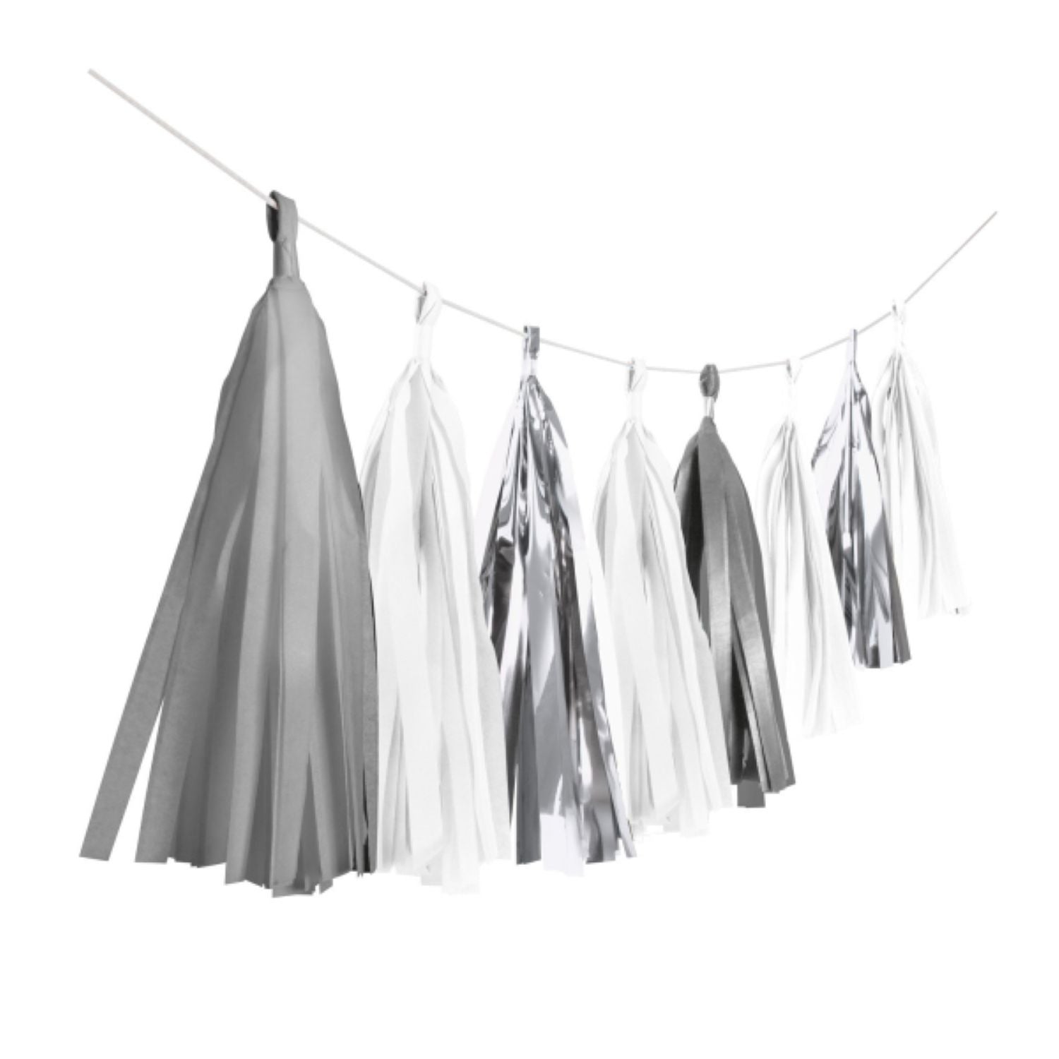 das-kost-mland-silver-dream-fransen-girlande-silber-300cm-pompon image 1