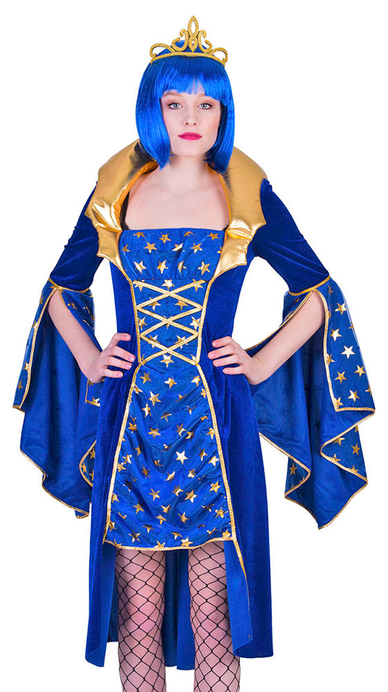 das-kost-mland-isiora-zauberin-kost-m-damen-blau-sterne image 4