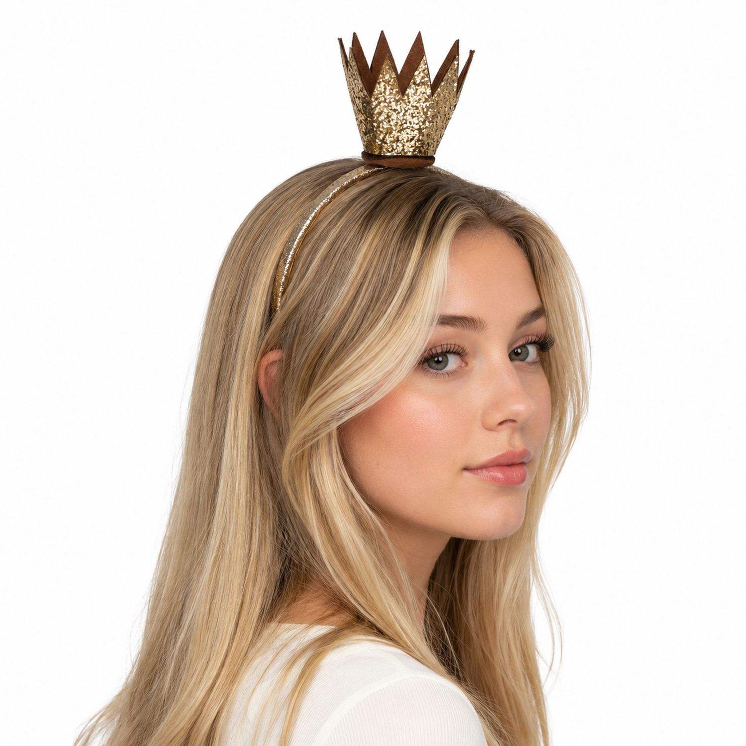 das-kost-mland-haarreif-goldene-glitzer-krone-prinzessin image 2