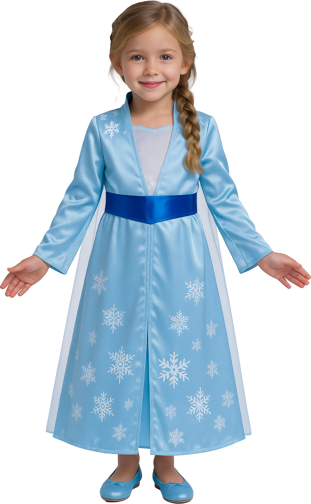das-kost-mland-eis-prinzessin-kost-m-kinder-hellblau-t-ll-cape image 1