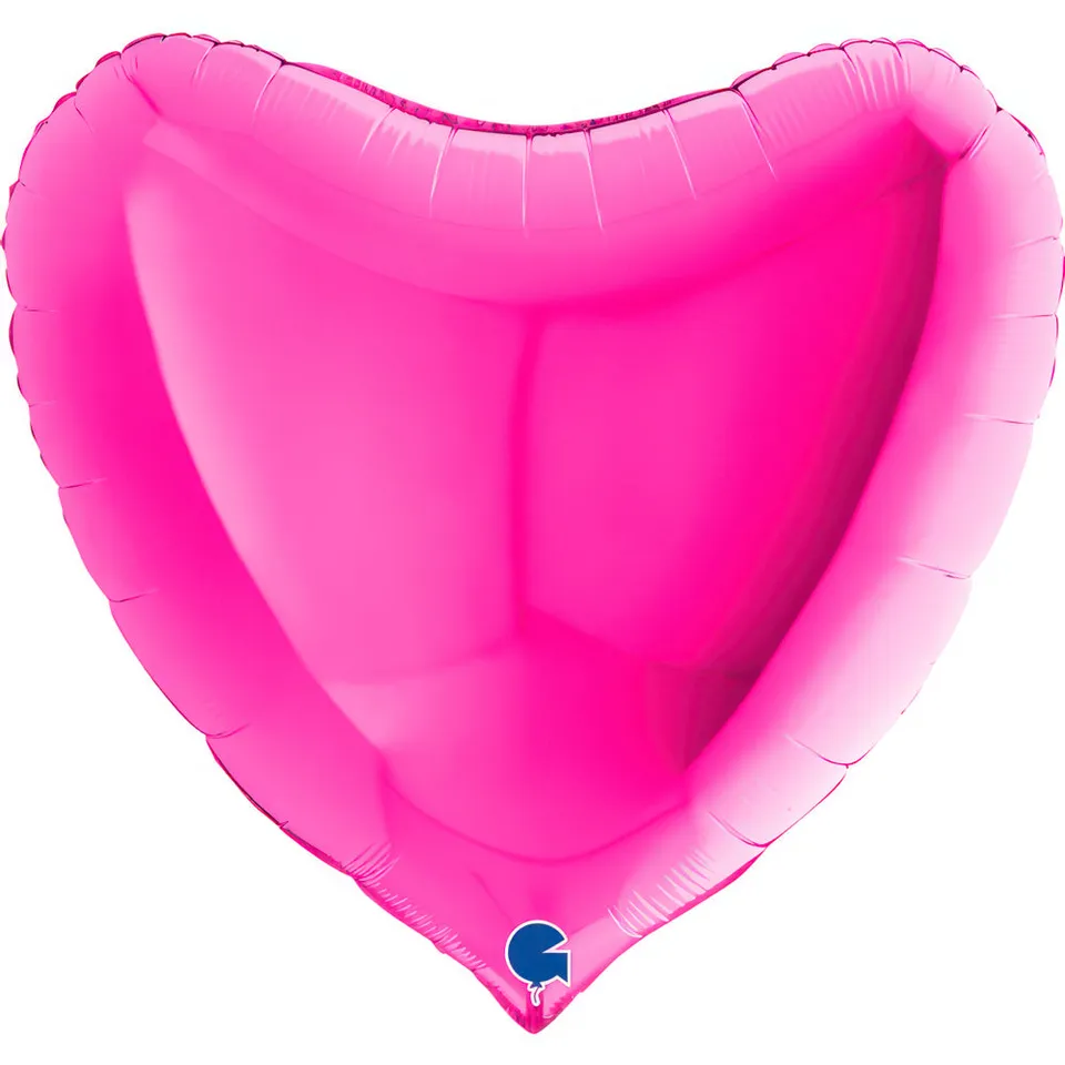 das-kost-mland-uni-herz-folienballon-91-cm-magenta image 1