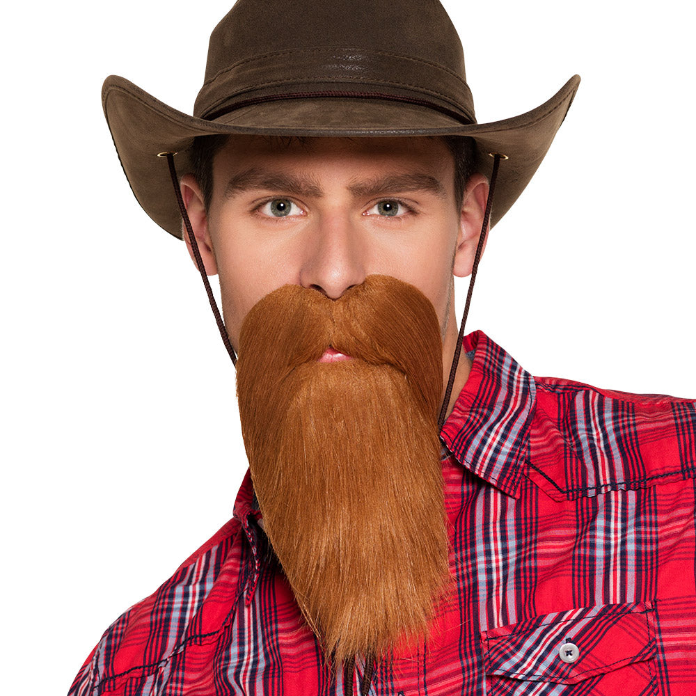 das-kost-mland-accessoires-bart-cowboy-kost-m-braun image 1