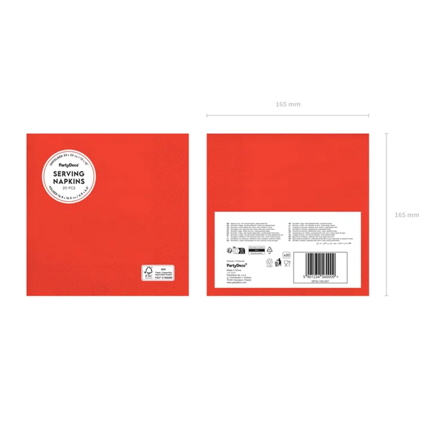 das-kost-mland-dekorationen-servietten-uni-20stk-33x33cm-rot image 4