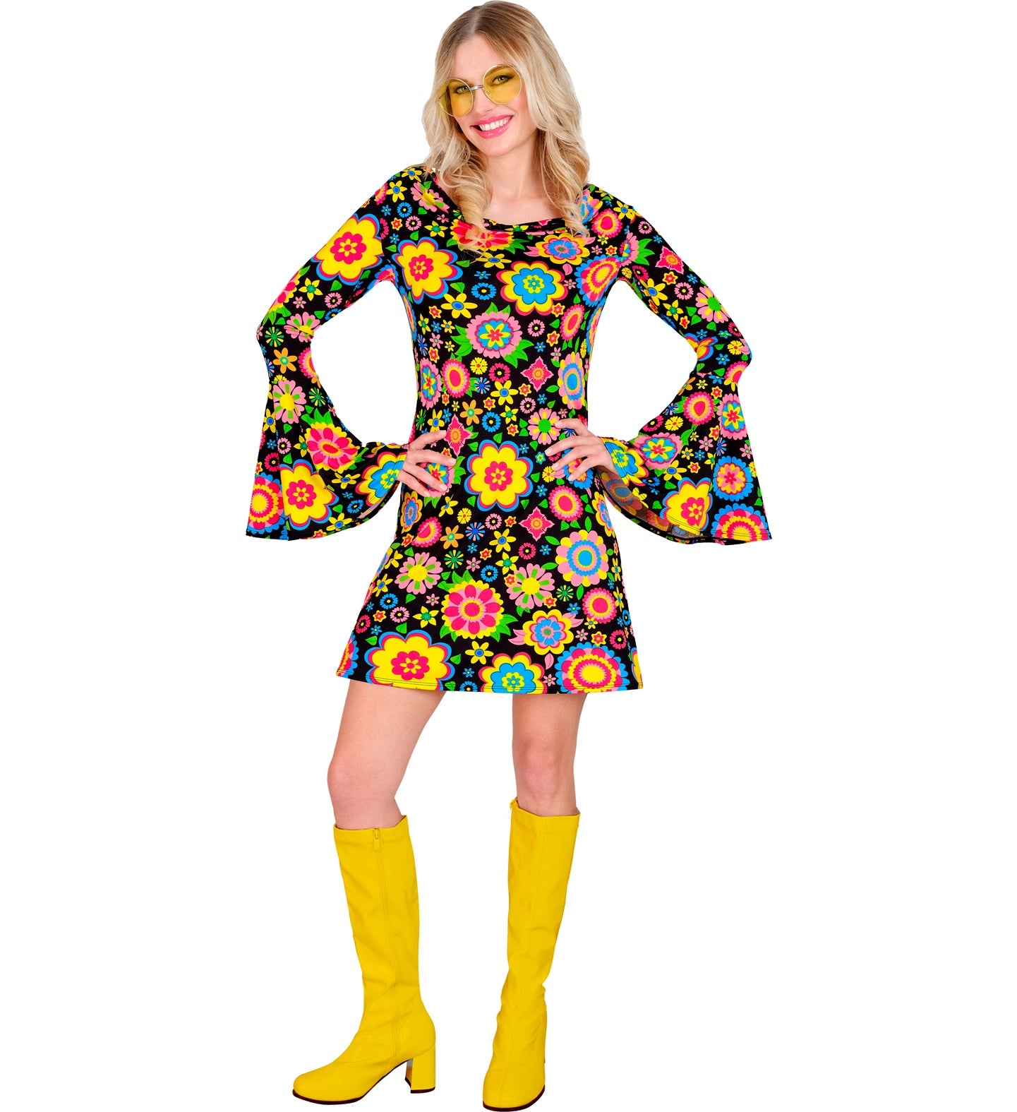 das-kost-mland-damen-retro-kleid-colorful-flowers-60er-70er image 1