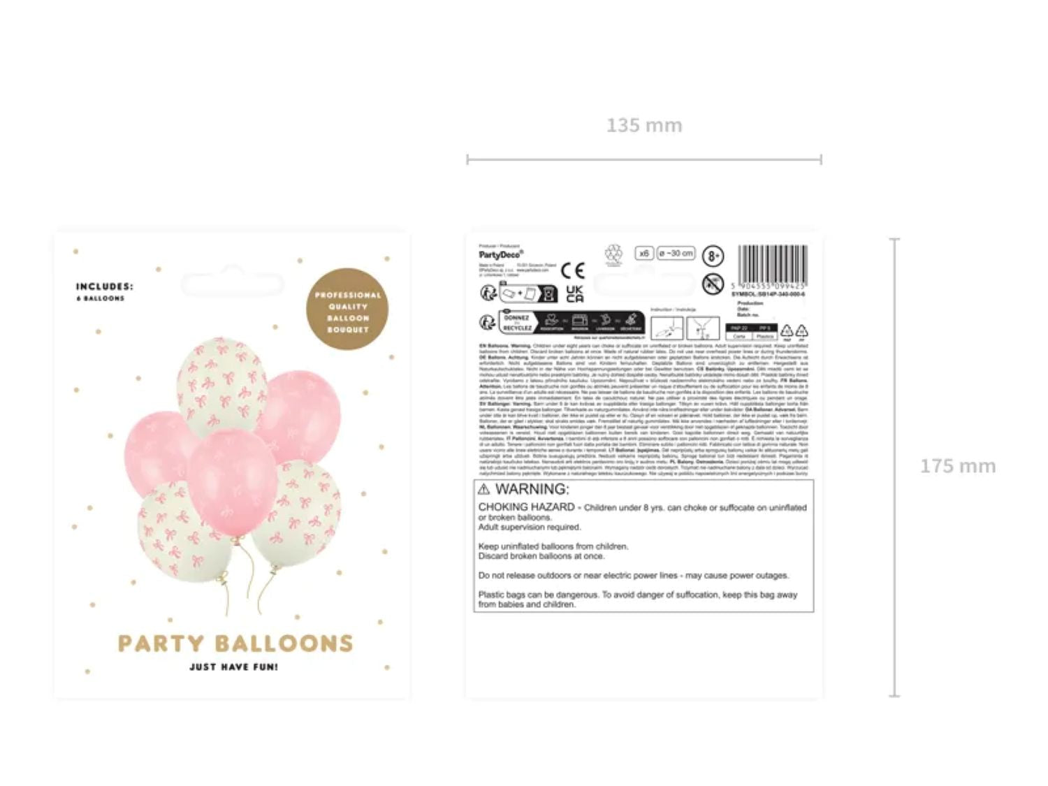 das-kost-mland-dekorationen-schleife-luftballons-creme-rosa-6-st-ck image 2