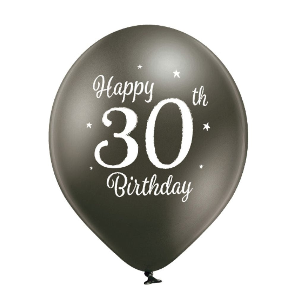 das-kost-mland-happy-30th-birthday-luftballon-6-stk-30-cm image 4