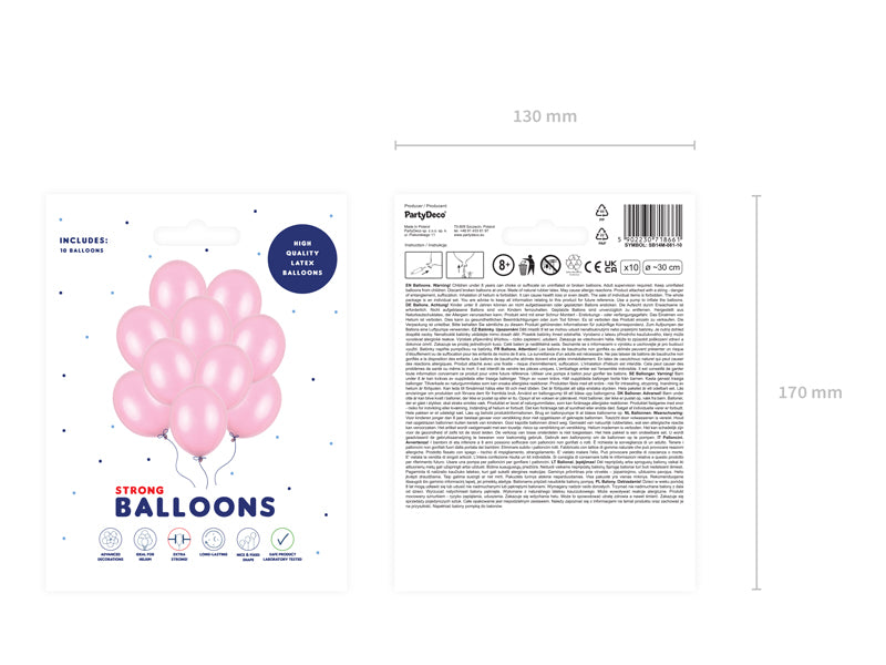 das-kost-mland-uni-metallic-luftballon-candy-pink-10-st-ck image 2