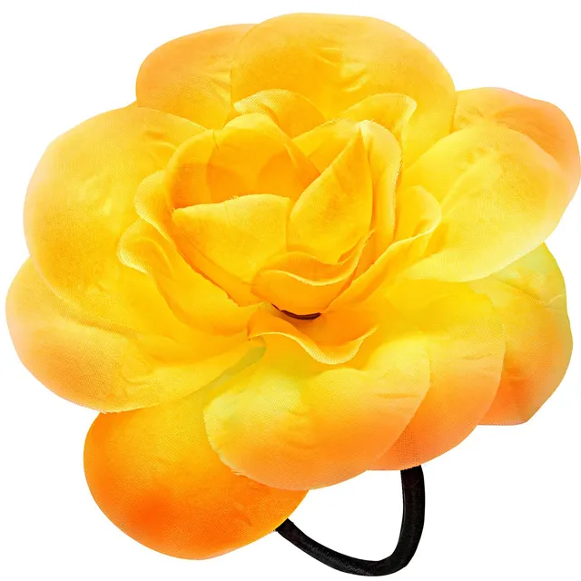 das-kost-mland-haargummi-blume-gelb-sommer-accessoire image 1