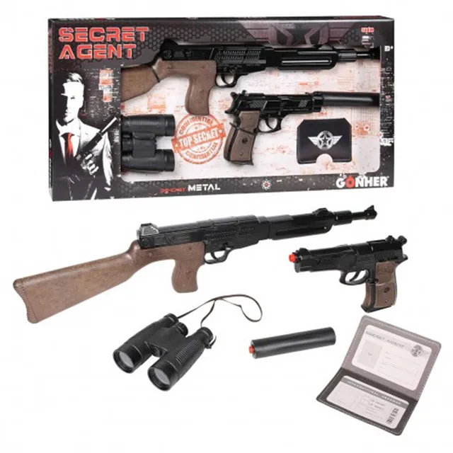 gonher-239-6-fbi-pistolen-set-4-tlg-agenten-spielzeug image 1