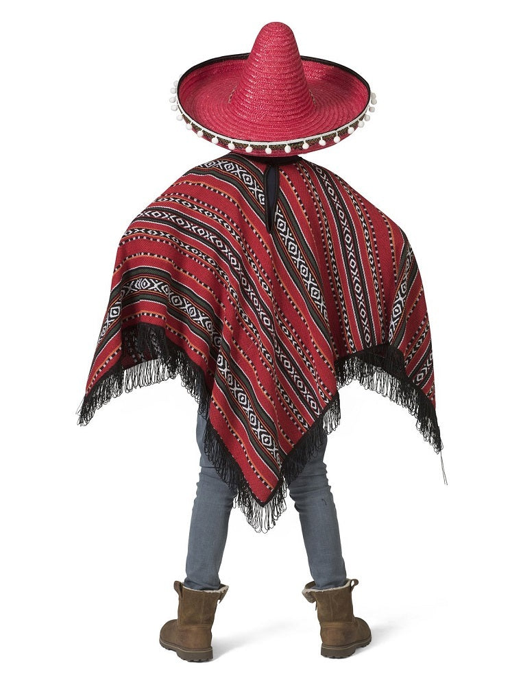 das-kost-mland-milan-mexikaner-poncho-kinder-rot image 2
