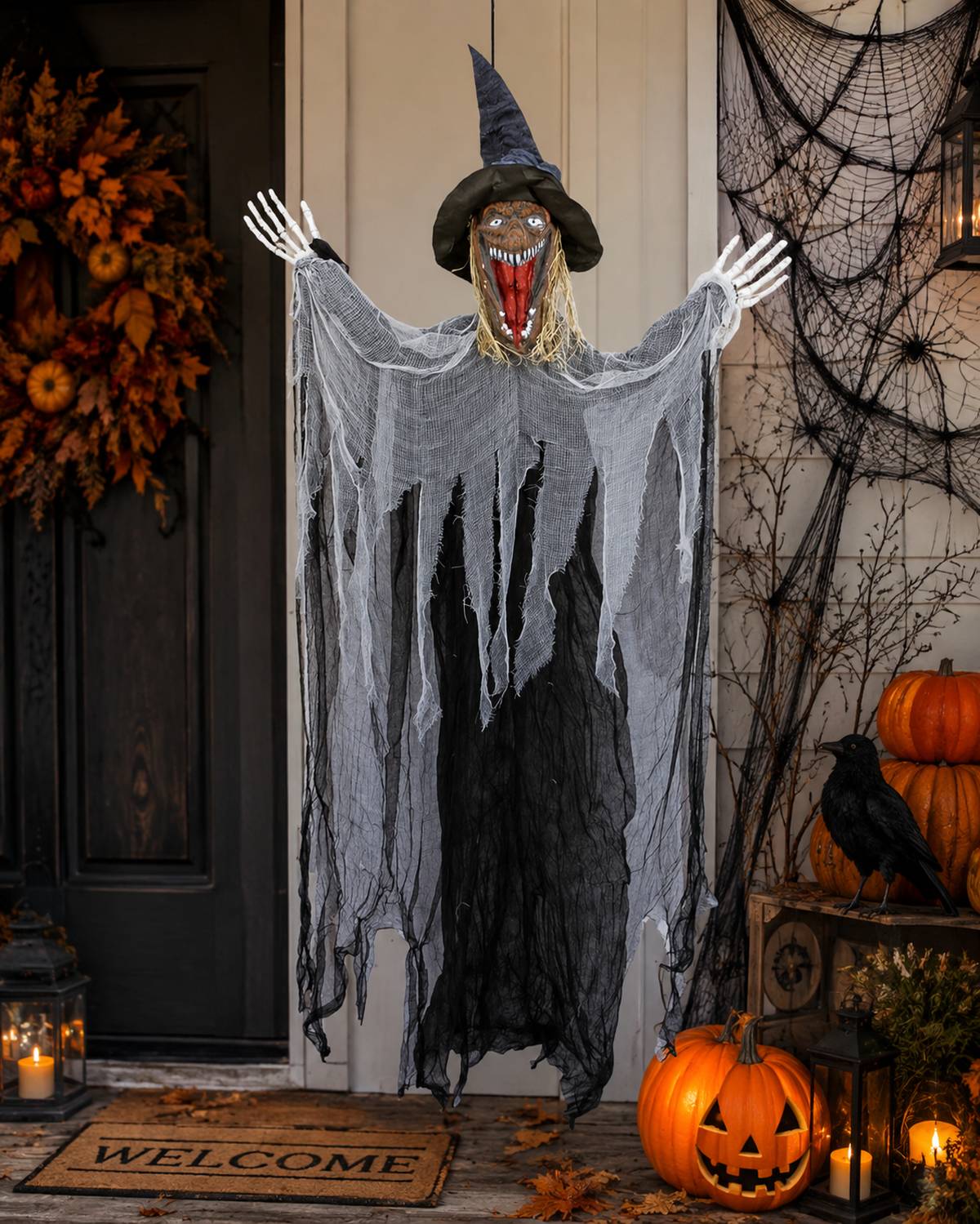 das-kost-mland-dekorationen-halloween-hexe-grusel-h-ngefigur-170-cm image 2
