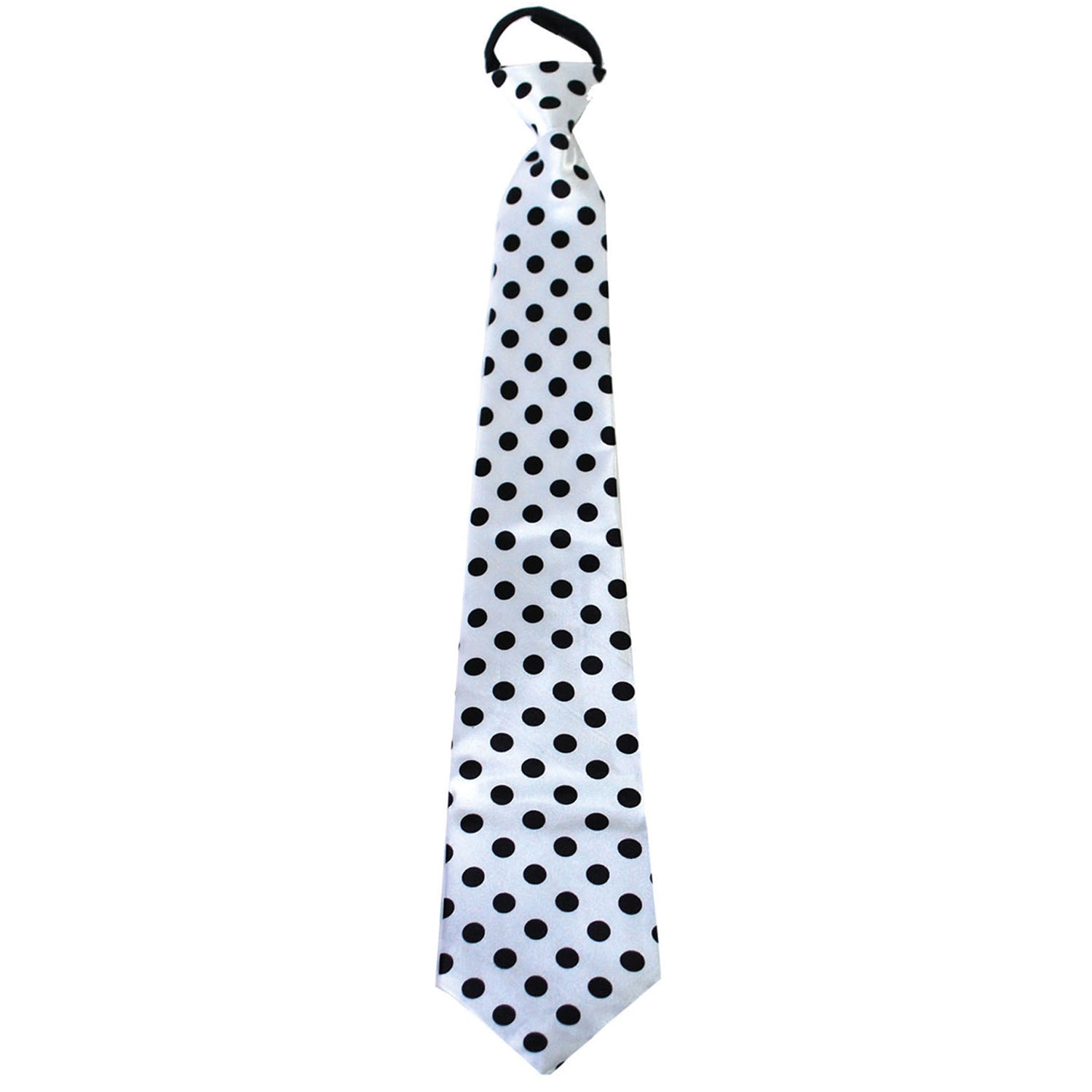 das-kost-mland-accessoires-fifties-krawatte-mit-punkten-wei-schwarz image 1