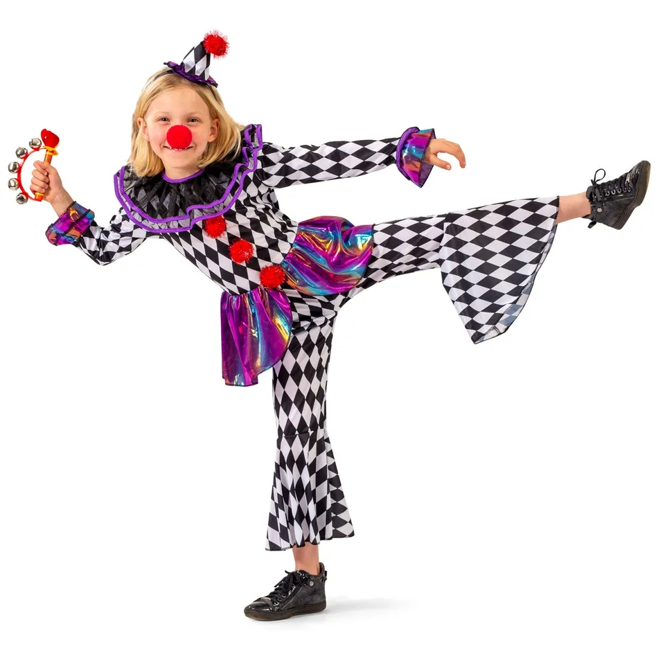 das-kost-mland-chelsey-harlekin-kinderkost-m-gr-116-mit-hut image 1