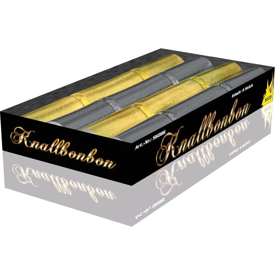 das-kost-mland-knallbonbons-gold-silber-18-cm-4-st-ck-party image 1