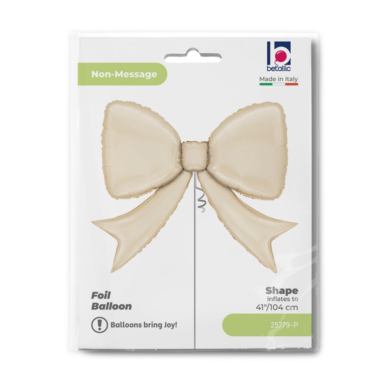 das-kost-mland-shape-folienballon-schleife-beige-90cm image 2