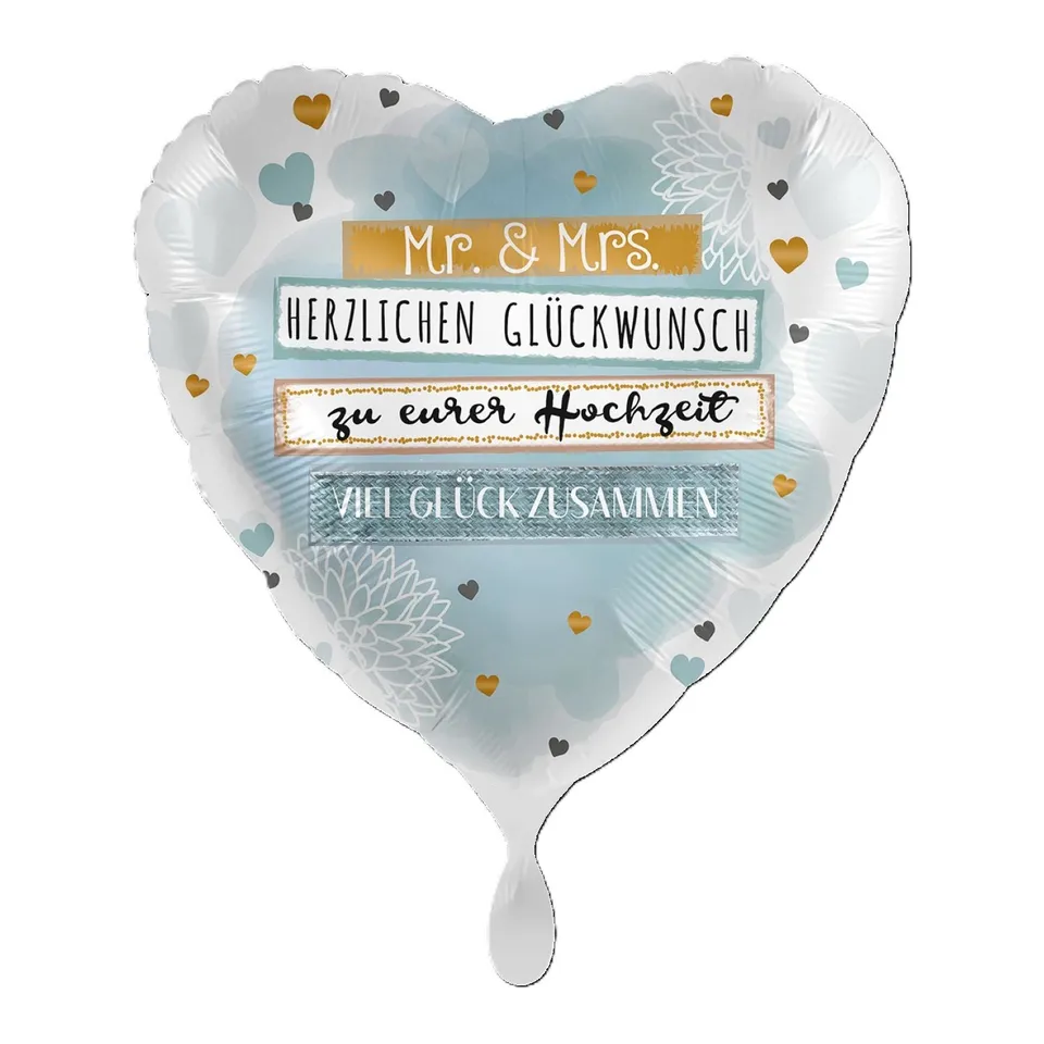 das-kost-mland-dekorationen-mr-mrs-herz-folienballon-43cm image 1