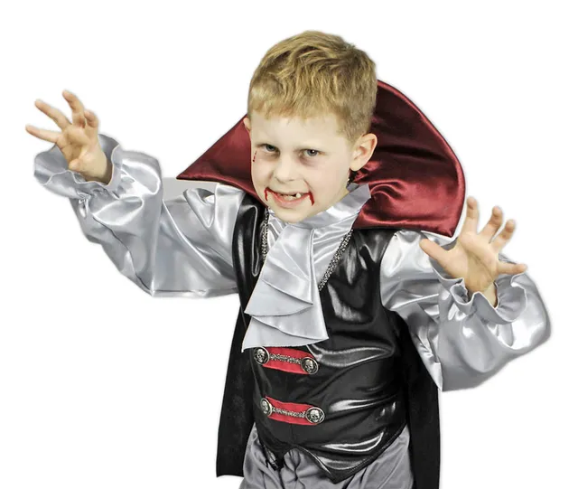 das-kost-mland-dracula-vampir-kost-m-kinder-mit-umhang-gr-116-152 image 1