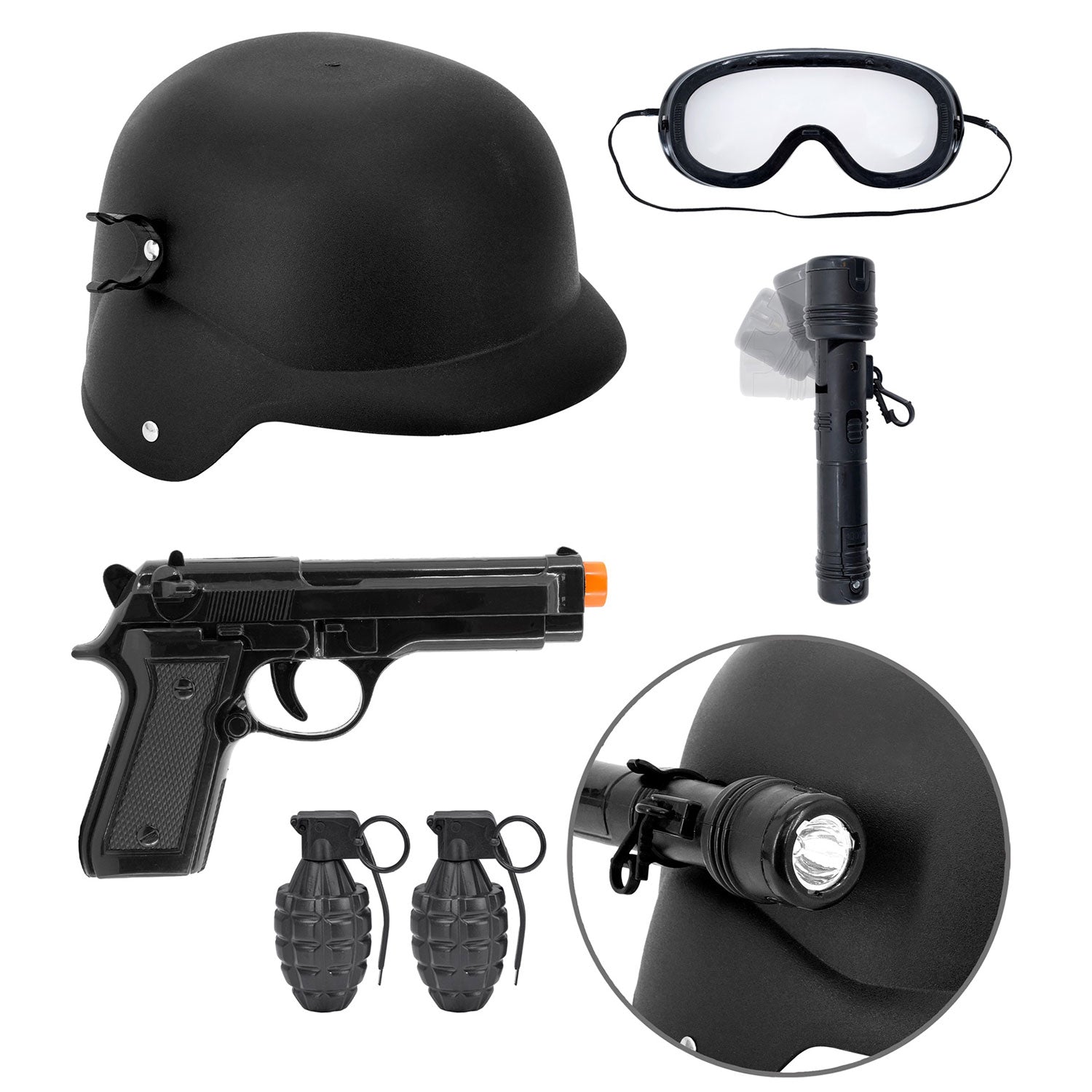 das-kost-mland-accessoires-s-w-a-t-set-kinder-kost-mset-6-tlg-schwarz image 1