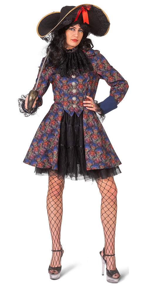 das-kost-mland-damen-barock-piratin-jacke-mit-jabot-totenkopf image 4