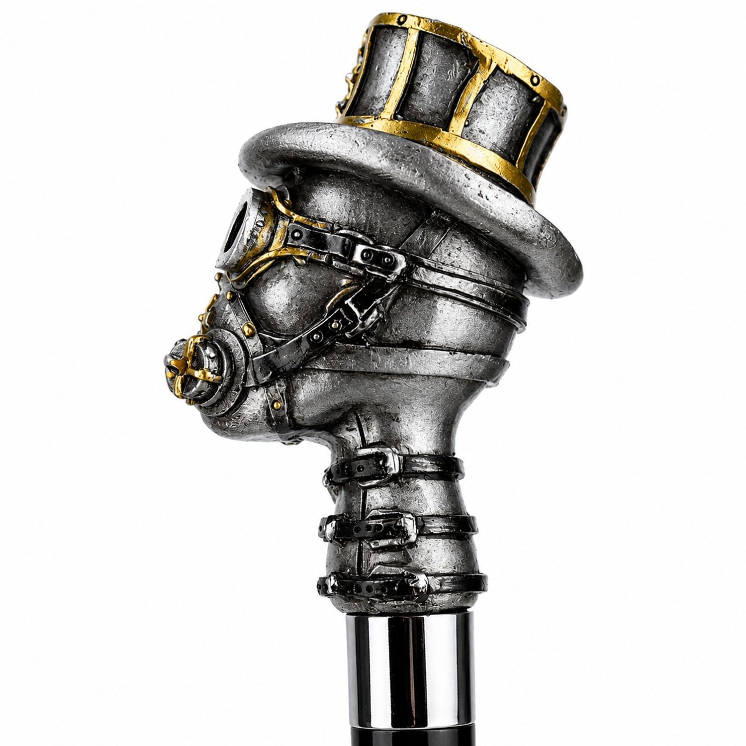 das-kost-mland-accessoires-gehstock-steampunk-schwarz-silber-90cm image 7