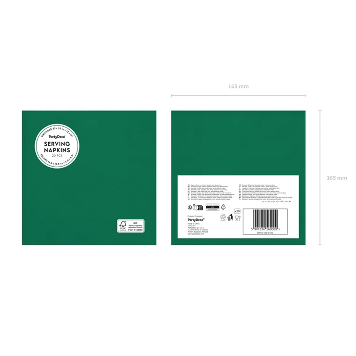 das-kost-mland-servietten-uni-gr-n-33x33cm-20-st-ck image 4