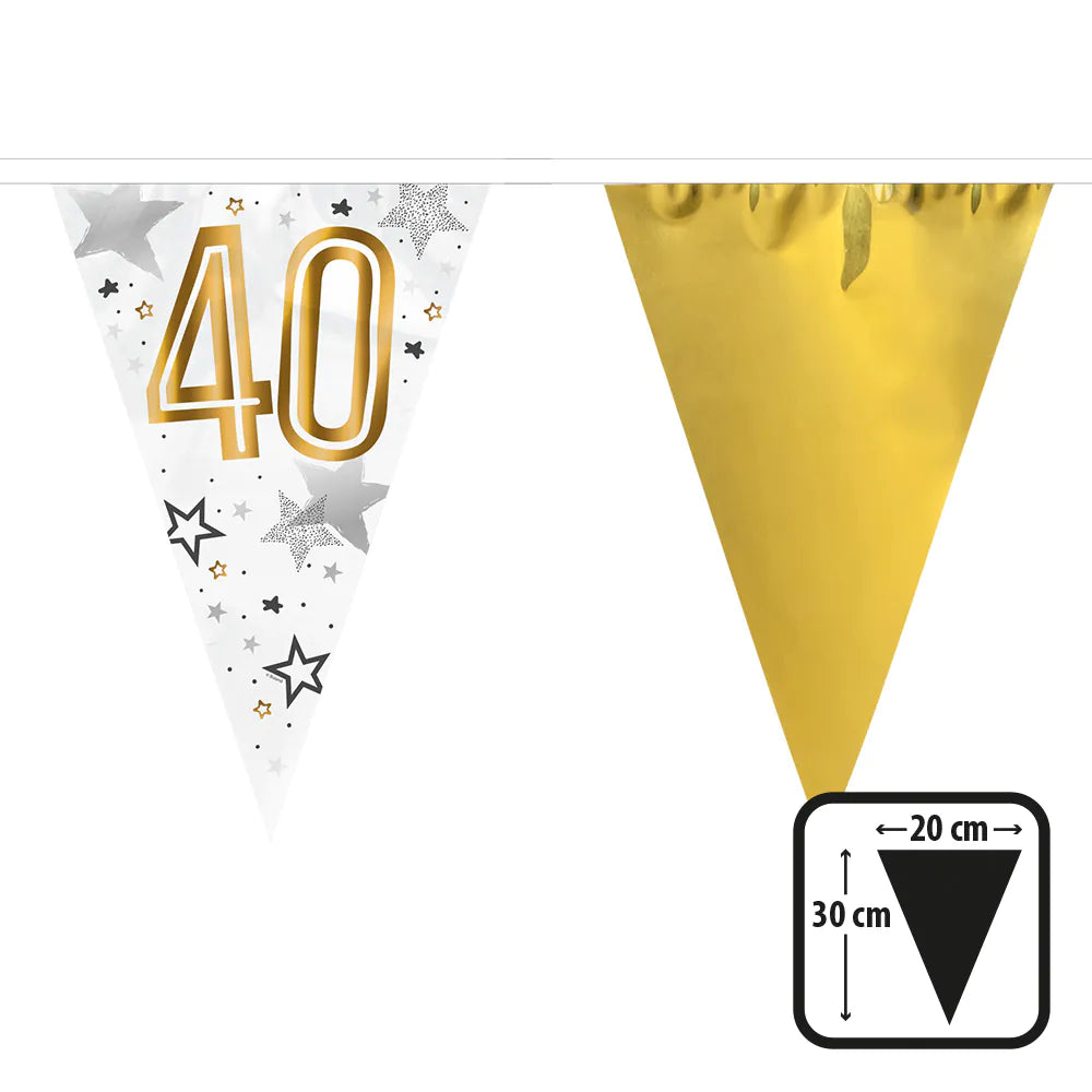 das-kost-mland-40-wimpelkette-gold-6m-happy-birthday-folie image 1