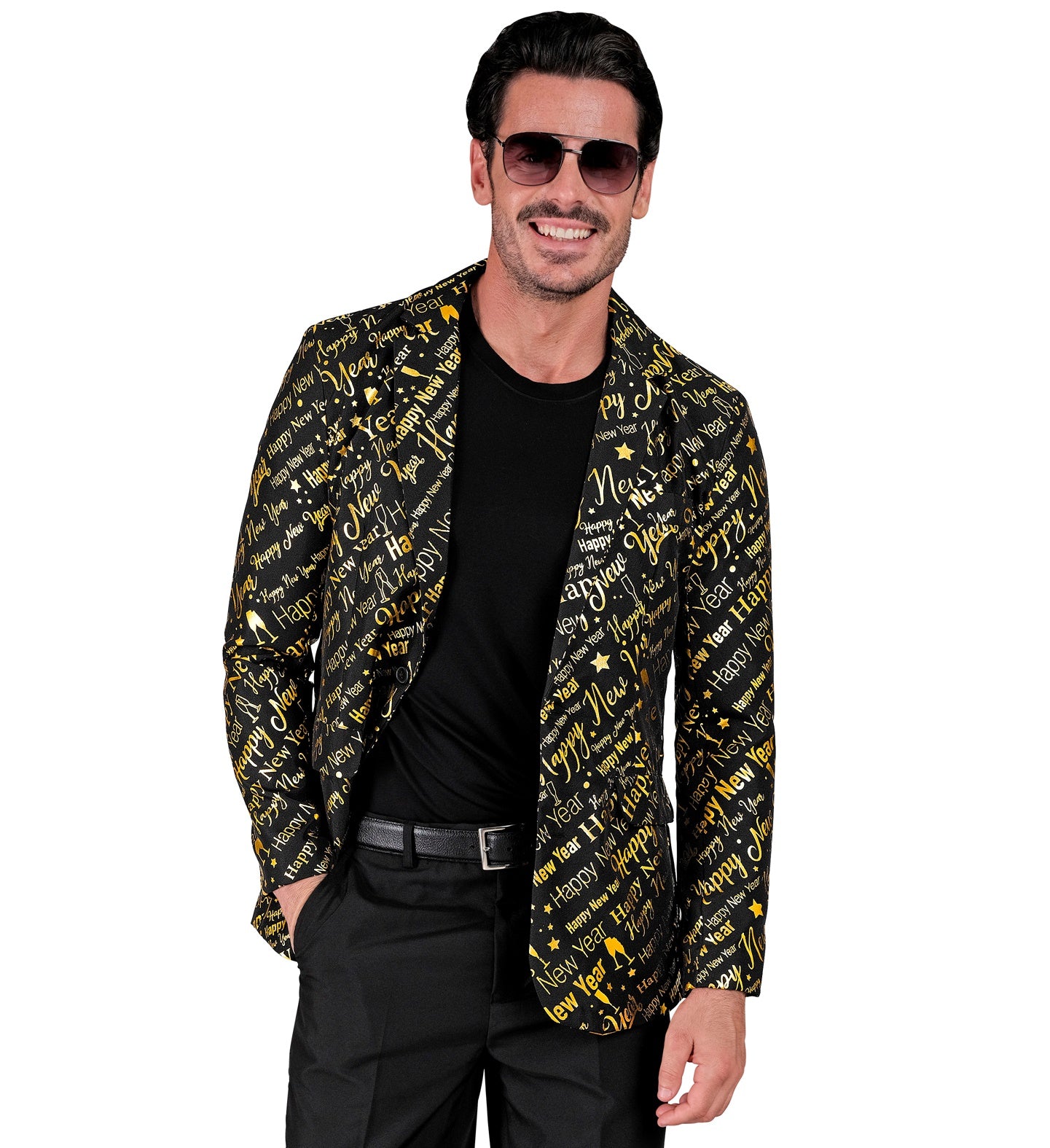 das-kost-mland-happy-new-year-sakko-herren-schwarz-gold image 2