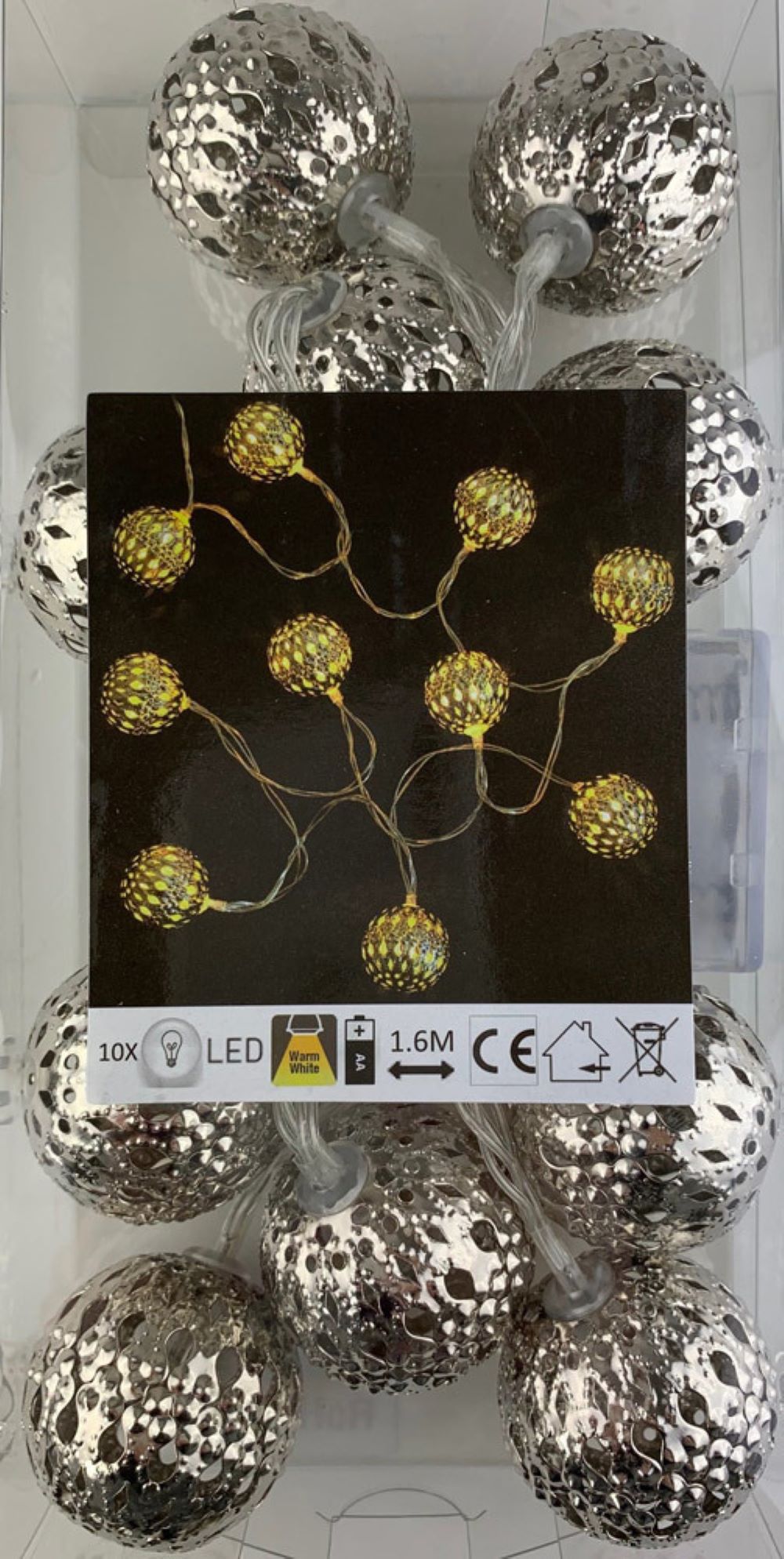 led-kugel-lichterkette-silber-160cm-metall-timer-batterie image 2