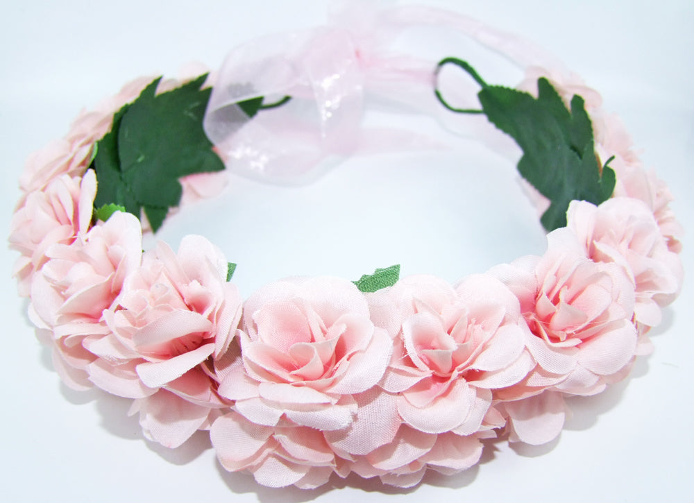 das-kost-mland-dekorationen-blumenkranz-rosen-haarkranz-rosa-textil image 2