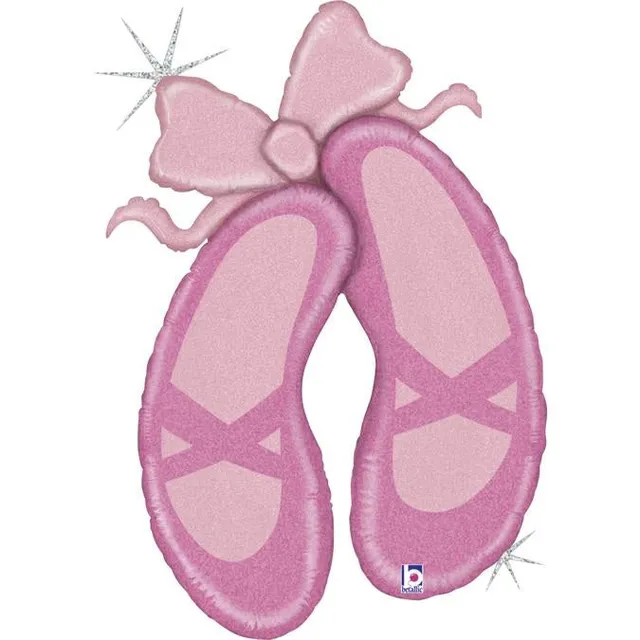 das-kost-mland-shape-ballerina-schuhe-folienballon-holo-102-cm image 1