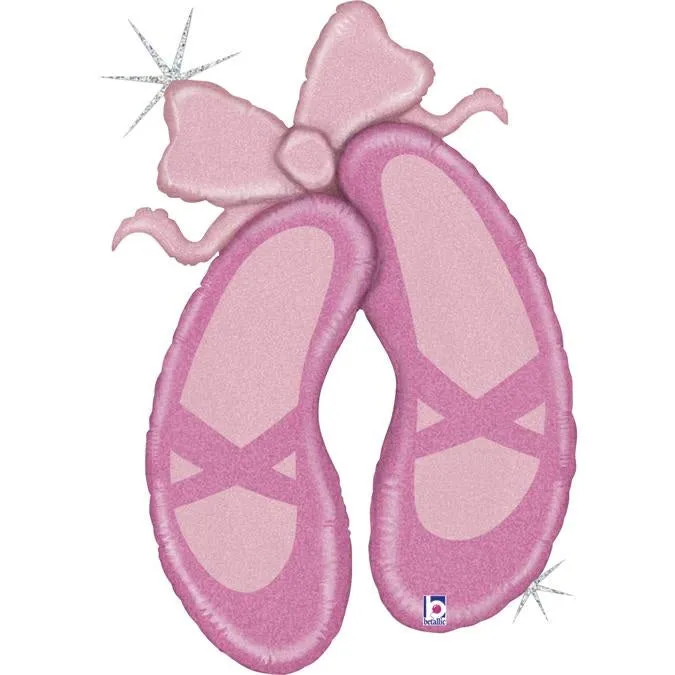 das-kost-mland-shape-ballerina-schuhe-folienballon-holo-102-cm image 1
