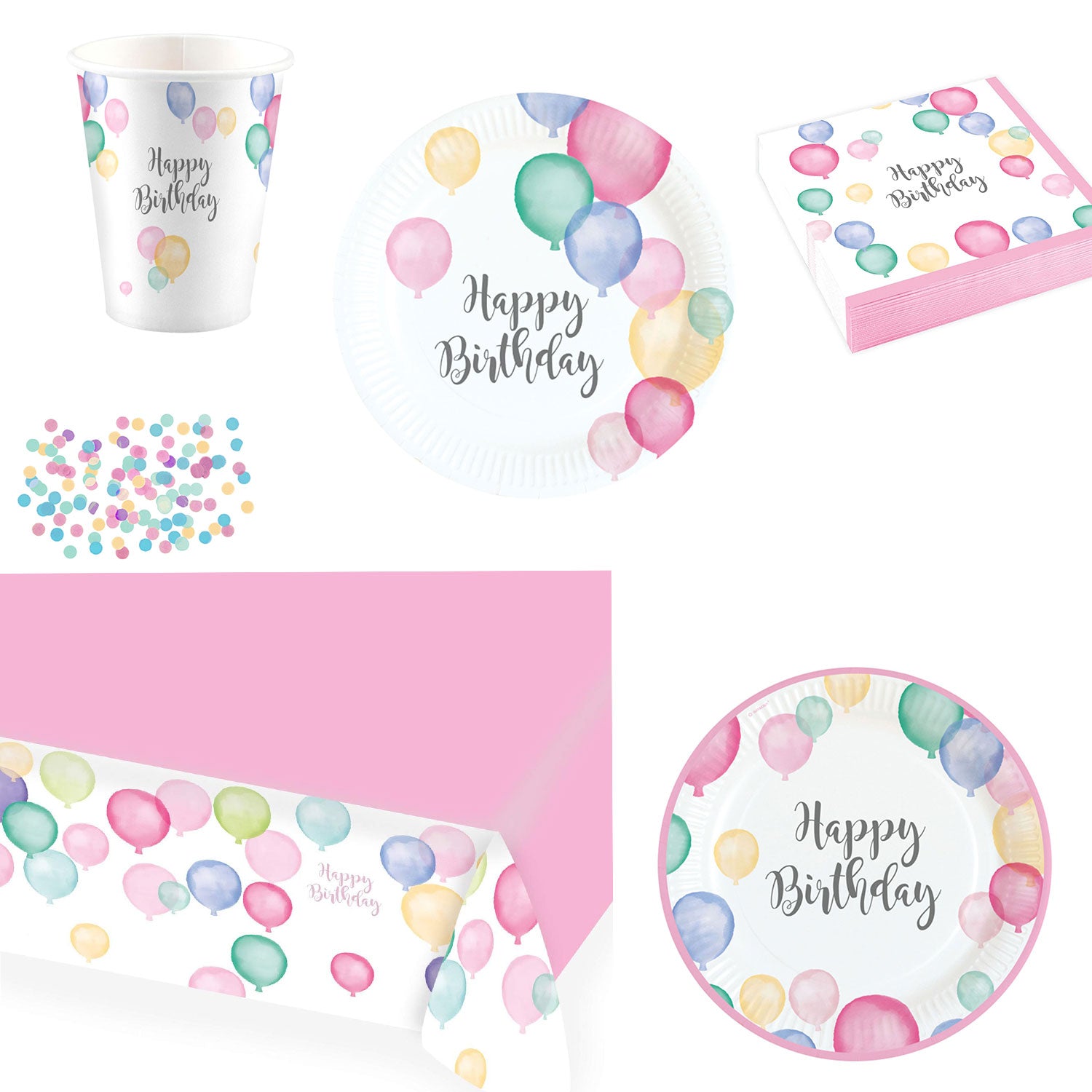 das-kost-mland-happy-birthday-pastel-servietten-33x33cm image 1