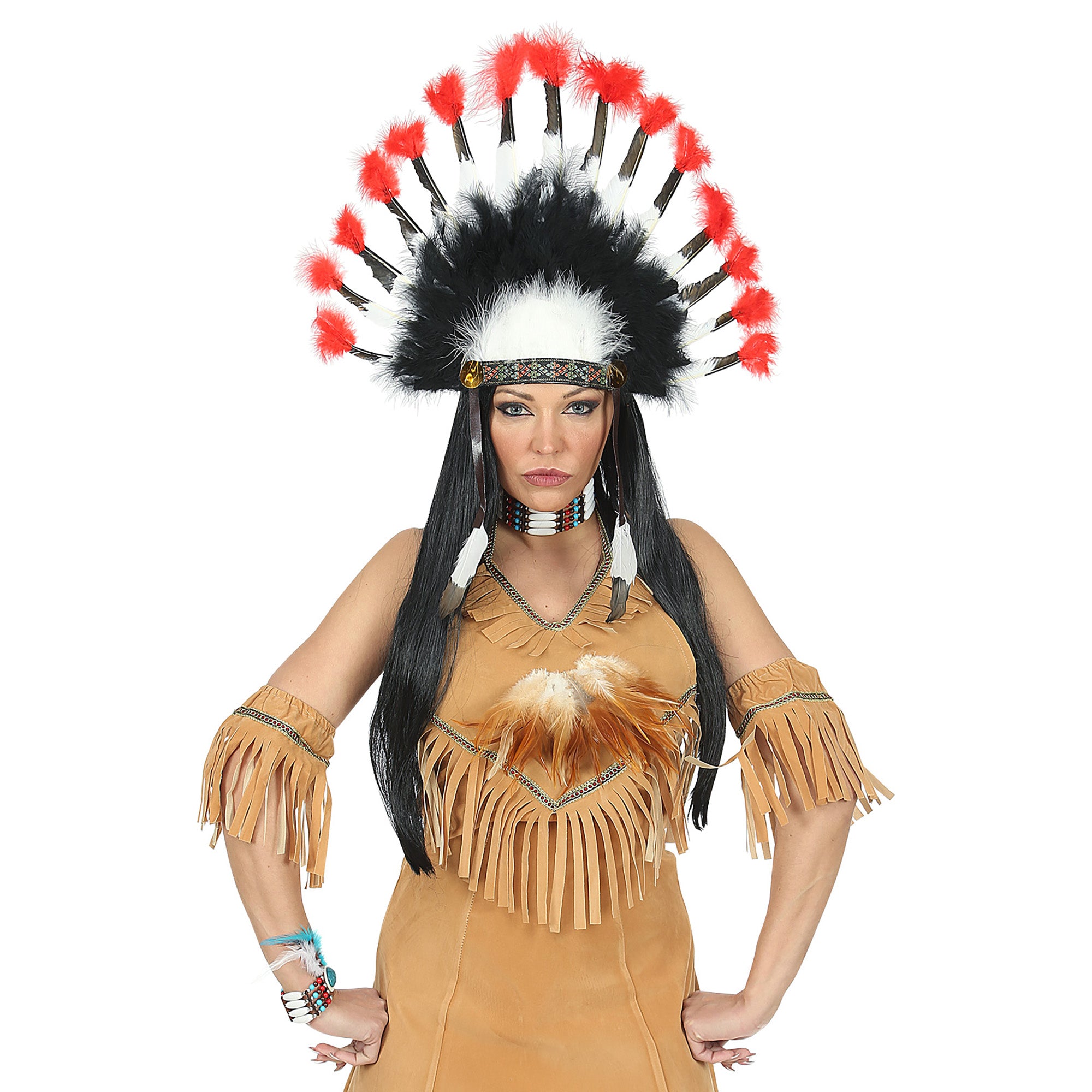 das-kost-mland-indianer-kopfschmuck-federn-kost-m-accessoire image 5