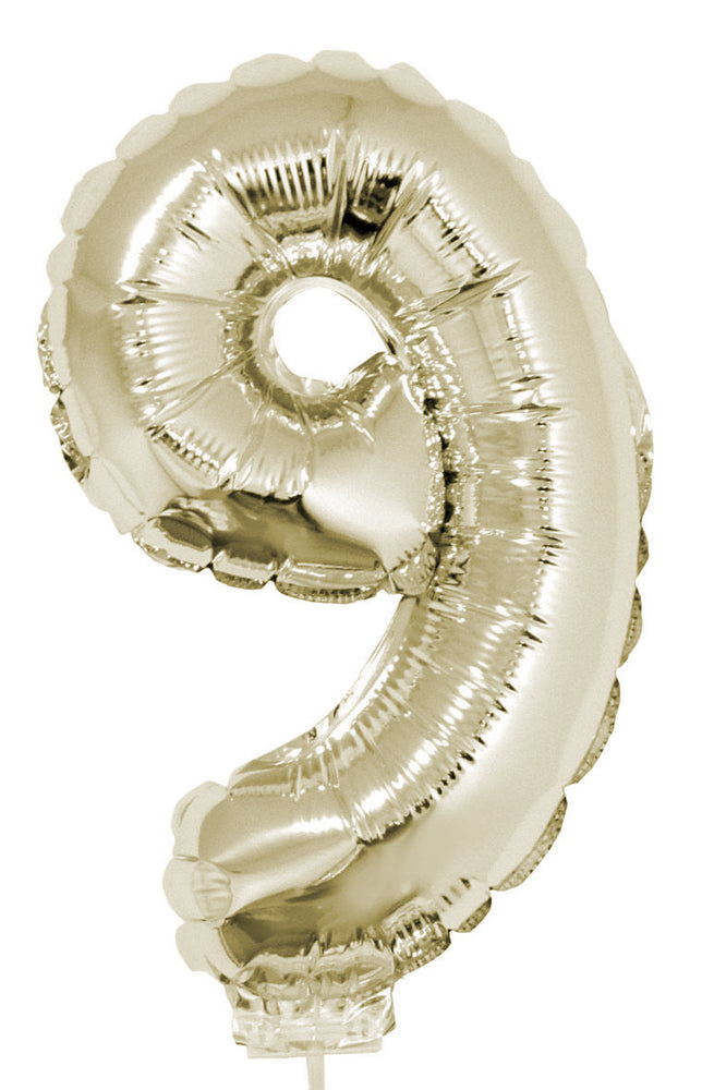 das-kost-mland-zahlen-folienballon-41-cm-champagner-zahl-9-mit-stab image 1