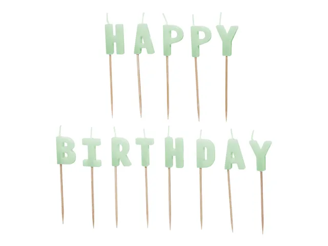 das-kost-mland-happy-birthday-geburtstagskerzen-hellgr-n-2-5-cm image 1