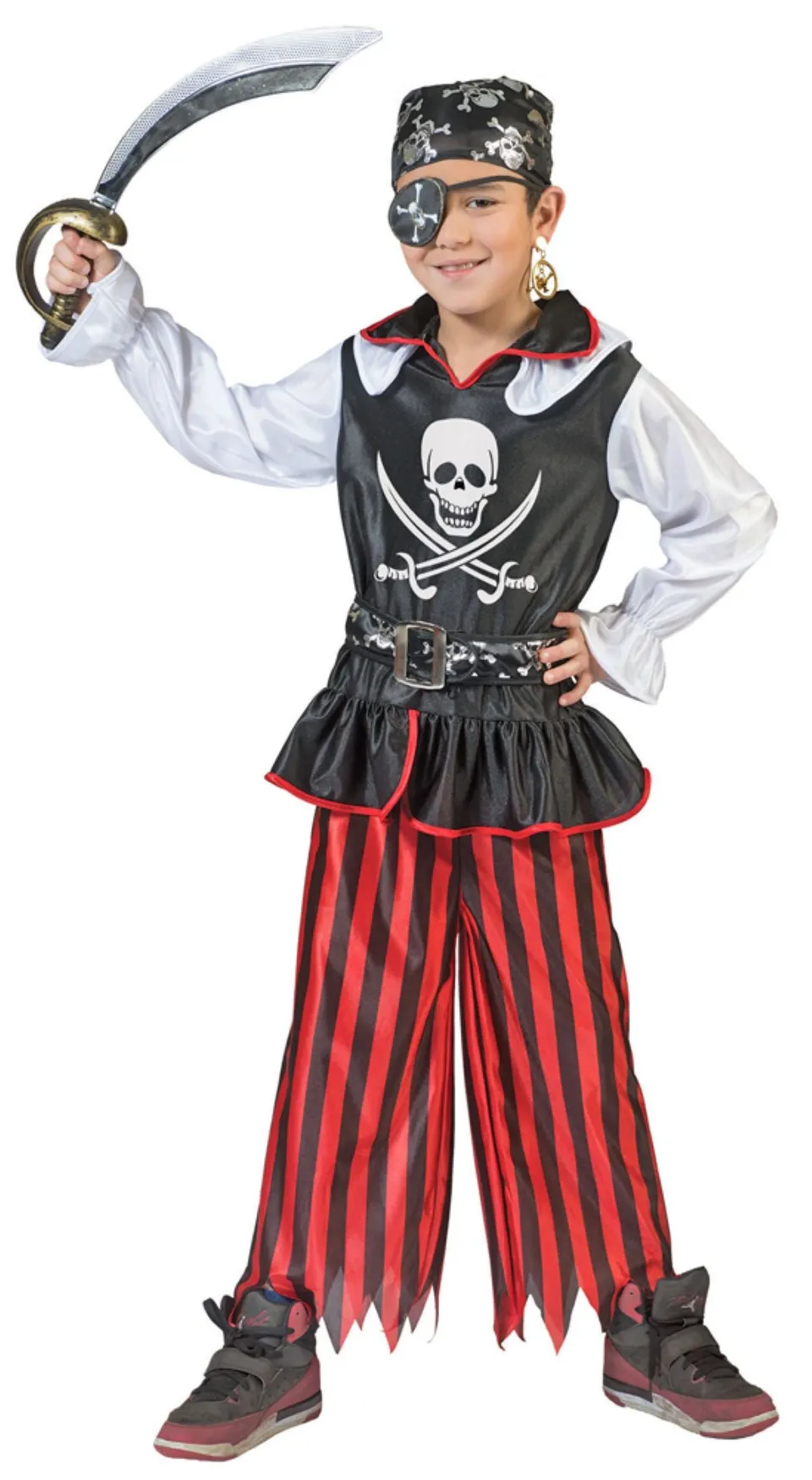 das-kost-mland-jungen-piratenkost-m-bill-kinderkost-m-schwarz-rot-4-tlg image 1