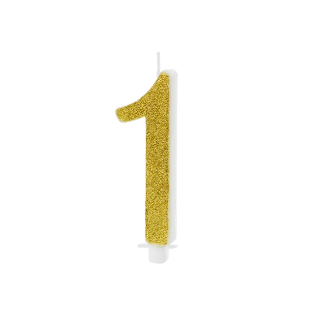 geburtstagskerze-glitter-gold-10cm-ziffer-1-tortenkerze image 1