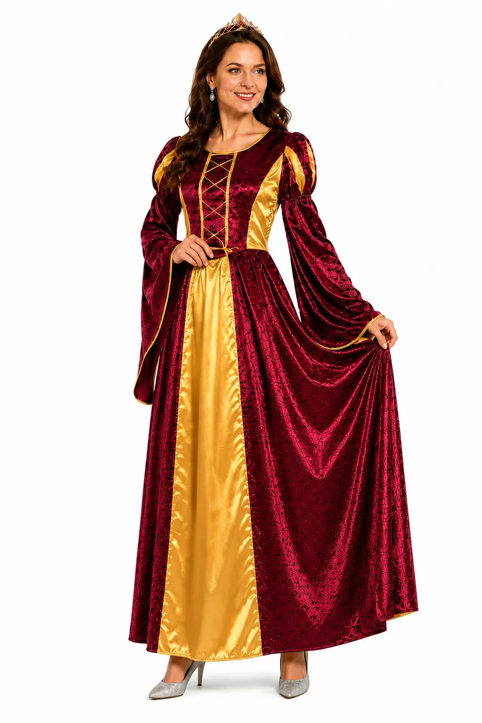 das-kost-mland-damen-burgfr-ulein-prinzessin-helena-kleid-rot-38 image 1