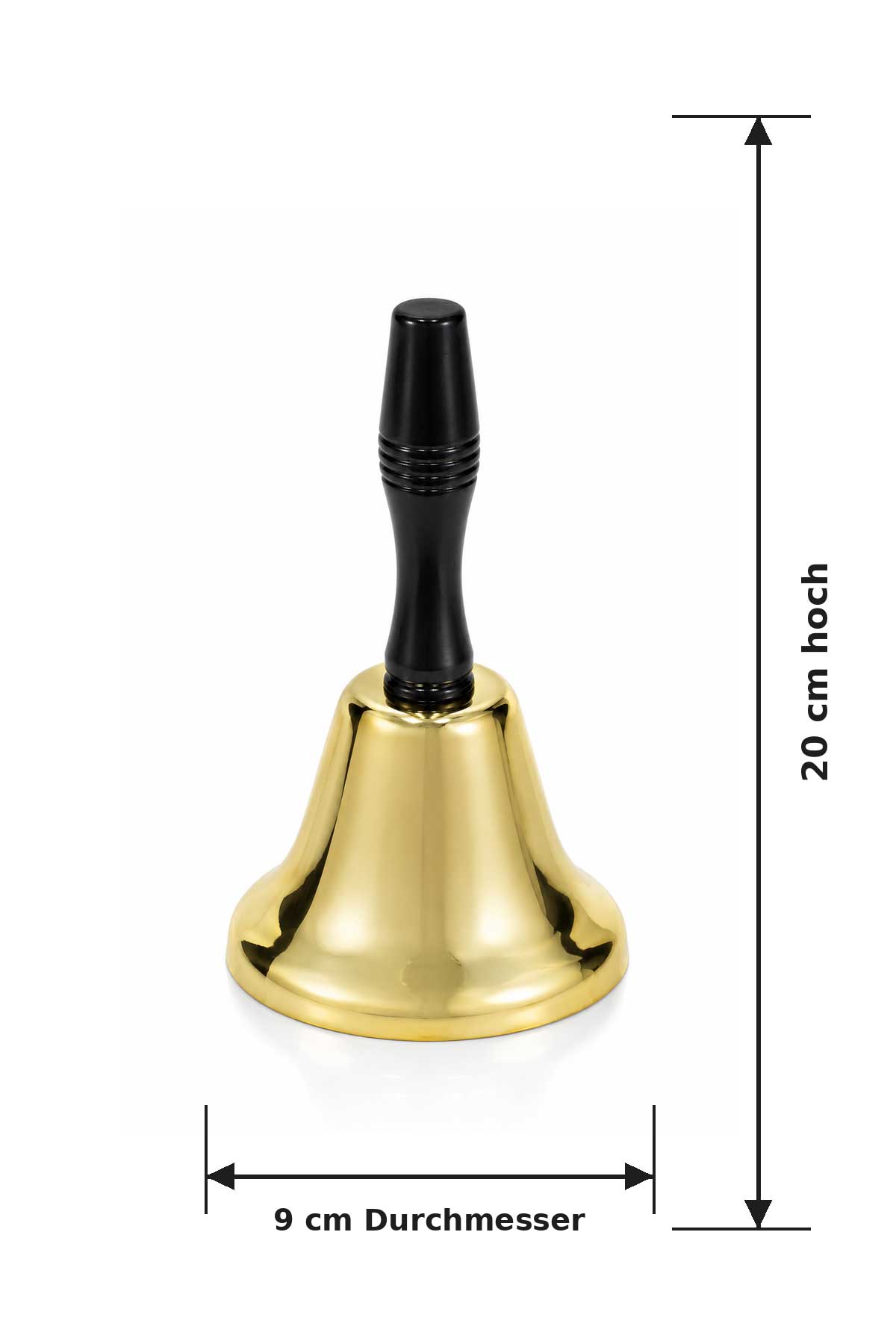 das-kost-mland-dekorationen-weihnachtsmann-handglocke-gold-20-cm image 2