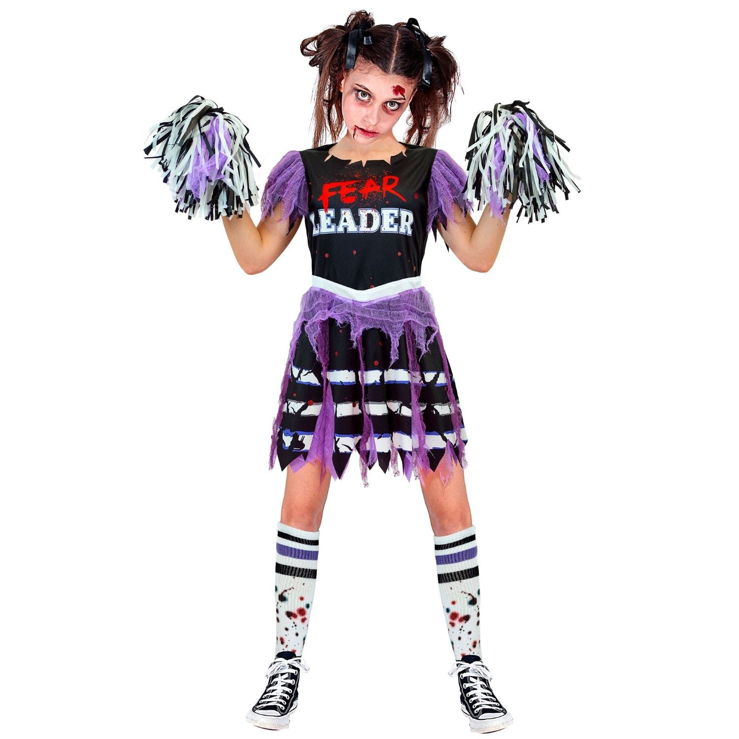 das-kost-mland-zombie-cheerleader-kost-m-m-dchen-gr-128 image 1