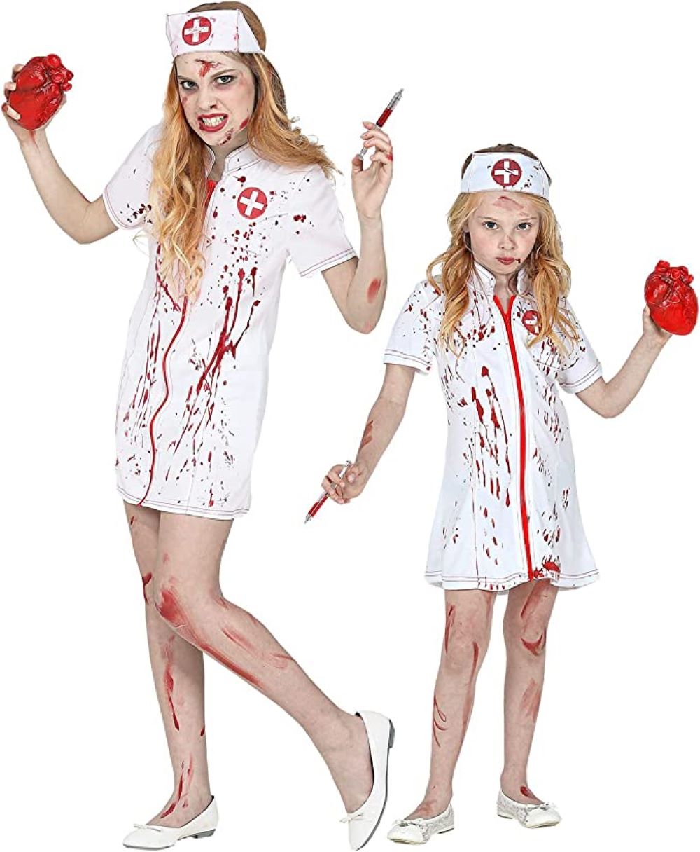 das-kost-mland-m-dchen-kost-m-zombie-krankenschwester-2-tlg-kleid image 2