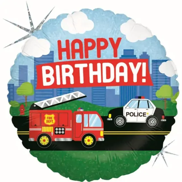 das-kost-mland-happy-birthday-folienballon-46cm-einsatzfahrzeuge image 1
