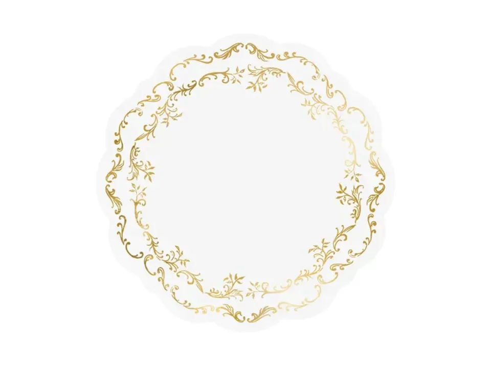 das-kost-mland-dekorationen-tischsets-wei-gold-ornament-6-st-ck image 1