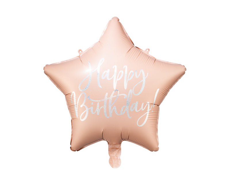 das-kost-mland-deko-stern-folienballon-happy-birthday-rosa-45cm image 1