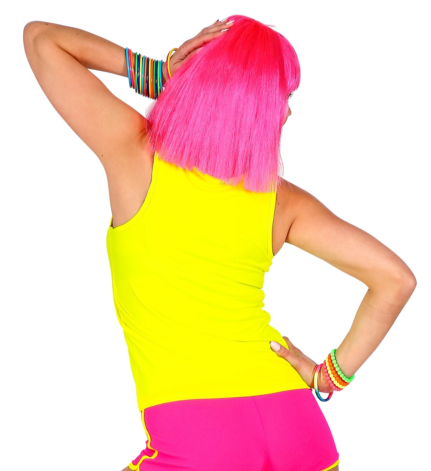 das-kost-mland-80er-tank-top-neon-gelb-mit-blitz-disco-kost-m image 4