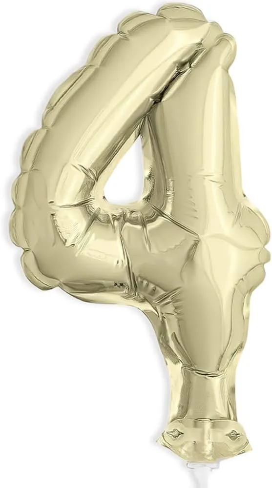das-kost-mland-tortendeko-ballonzahl-4-gold-ca-13-cm image 1