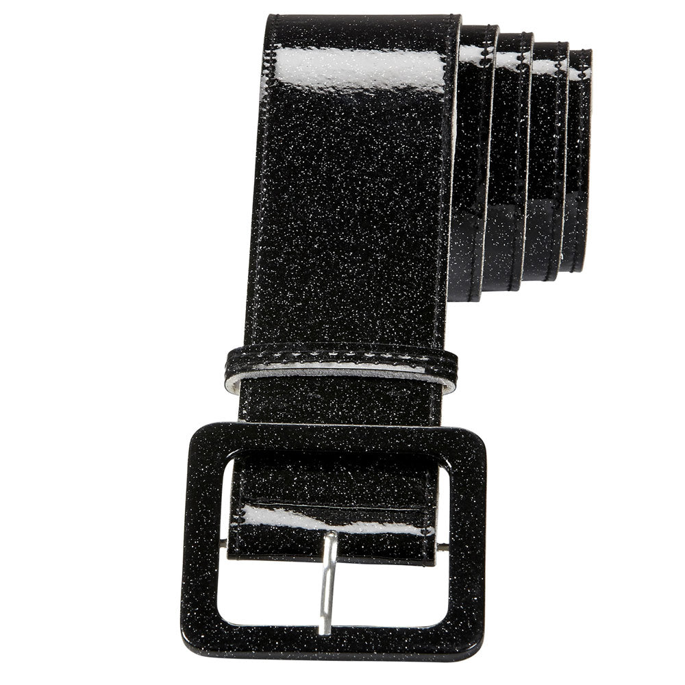 das-kost-mland-accessoires-glitzer-lack-g-rtel-schwarz-120-cm image 1