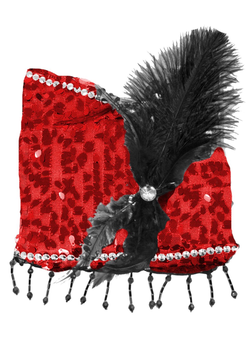 das-kost-mland-charleston-pailletten-handtasche-rot-20er-jahre image 1