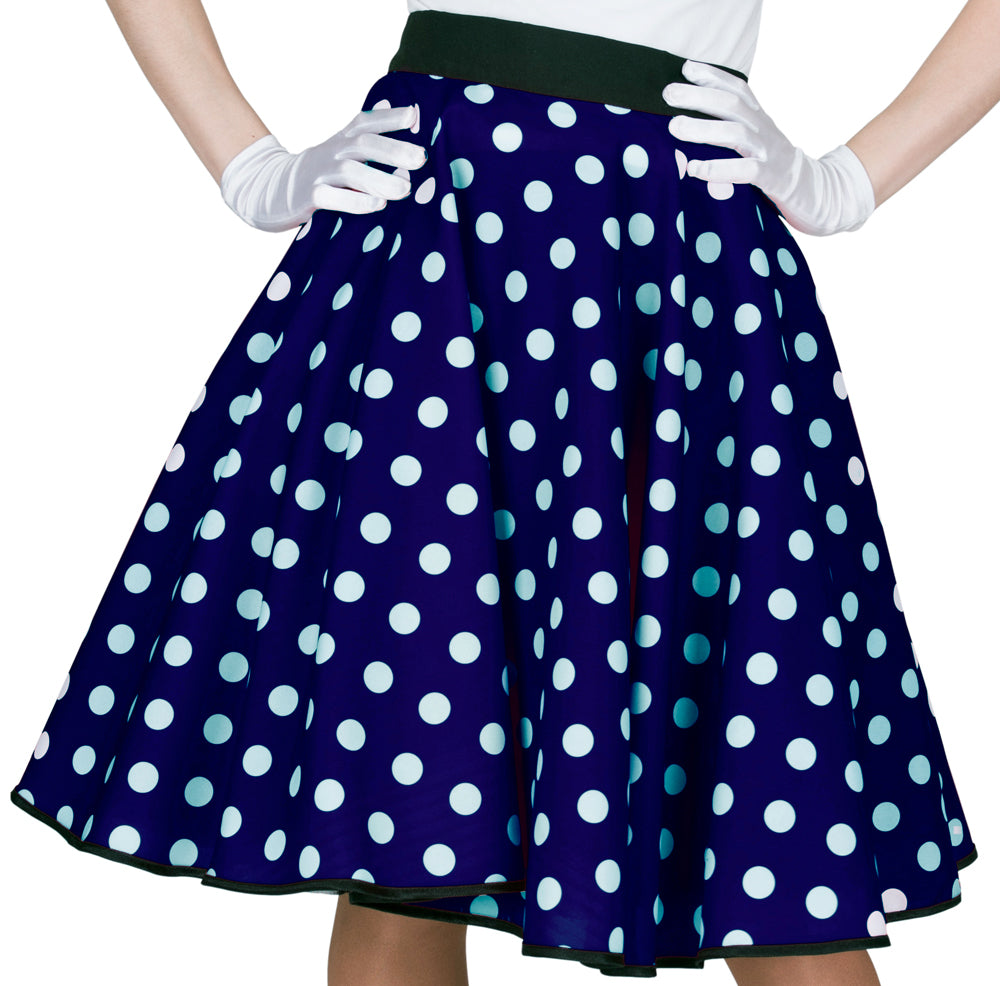 das-kost-mland-50er-jahre-tellerrock-damen-blau-wei-halstuch image 2