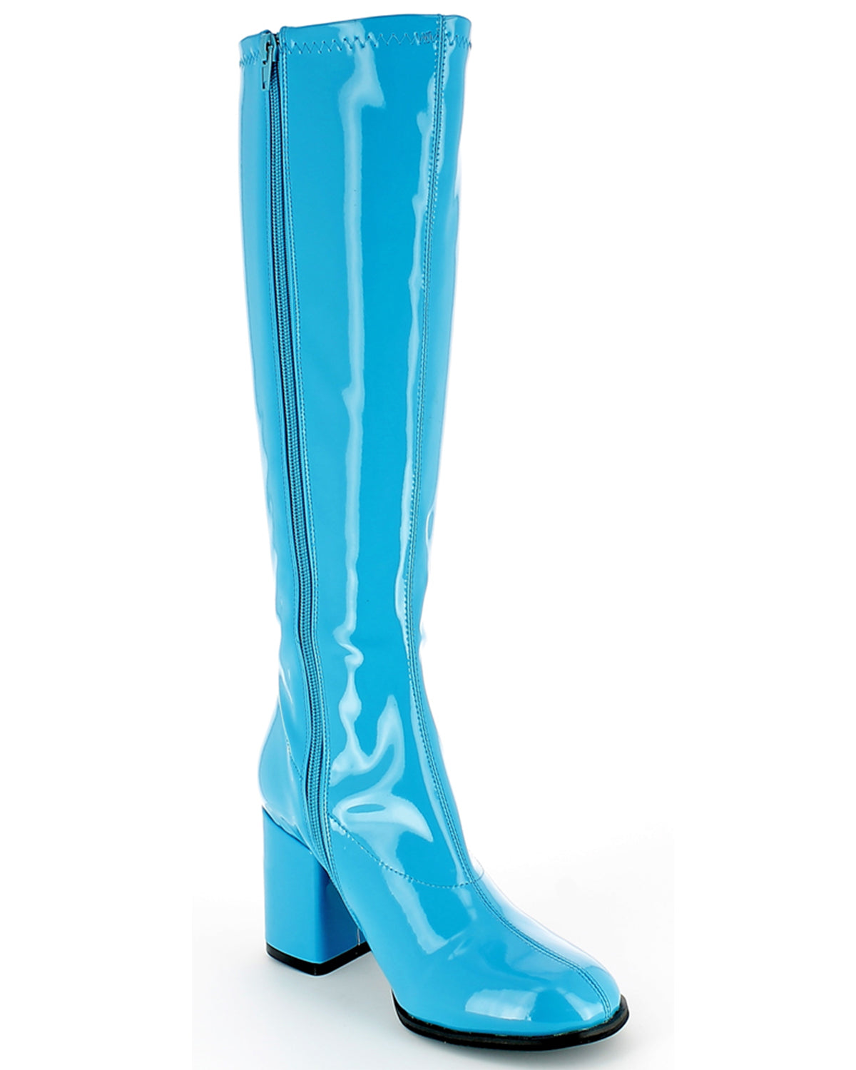 das-kost-mland-gogo-retro-lackstiefel-damen-t-rkis-schmal image 4